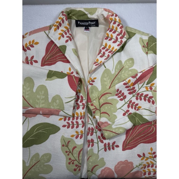 Painted Pony Jackets & Blazers - VTG Painted Pony Floral Tapestry Blazer CottageCore Boho Women XL Open Jacket